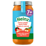 Heinz Saucy Pasta Stars with Beans & Carrot Baby Food Jar 7+ Months 200g