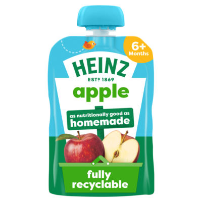 Heinz apple baby food for 6+ months 100g, UK version