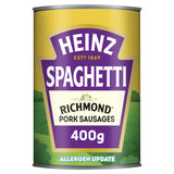 ASDA Heinz Spaghetti in Rich Tomato Sauce with Richmond Pork Sausages 400g- Buy online at McGrocer