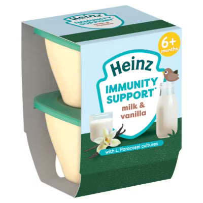 Heinz Baby Milk Pot Vanilla Immunity Support 2x100g, UK version