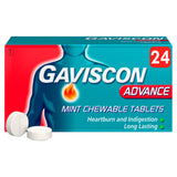 ASDA Gaviscon Advance Double Strength Heartburn & Indigestion Mint Flavour Tablets x 24- Buy online at McGrocer