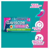 Gaviscon Double Action Mint Flavour 12 Chewable Tablets, UK version