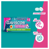 Gaviscon Double Action Mint Flavour 12 Chewable Tablets, UK version