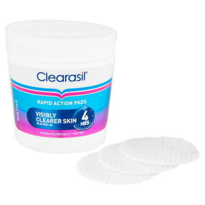 Clearasil rapid action acne treatment pads 65 pads - British product