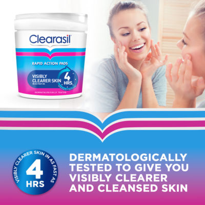 Clearasil rapid action acne treatment pads 65 pads - British product