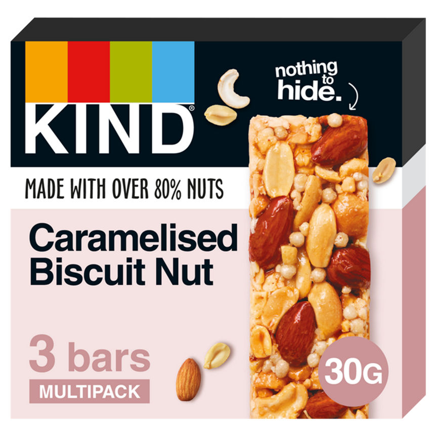 KIND Caramelised Biscuit Nut 3 x 30g (90g) GOODS ASDA   