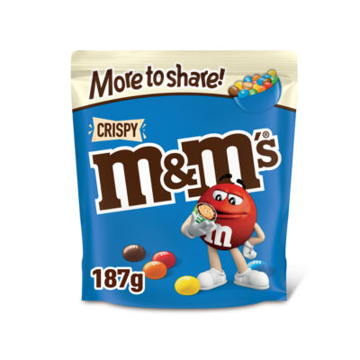 M&M's Crispy chocolate bag 187g (British brand)