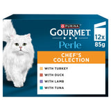 ASDA Gourmet Perle Turkey Tuna Duck Lamb Mini Fillets in Gravy Wet Cat Food 12x85g- Buy online at McGrocer