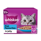 Whiskas 11+ Fish Favourites Senior Wet Cat Food Pouches in Jelly 12 x 85g GOODS ASDA