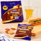 McVitie's Chocolate Digestive Mini Biscuits Multipack 5 x 19g, imported from the UK