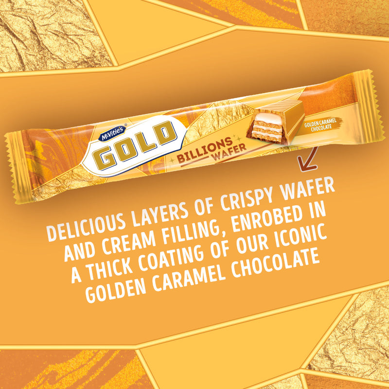 McVitie's Gold Billions Wafer golden caramel chocolate 39g (British brand)