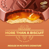 McVitie's Caramel Chocolate Rounds biscuit 109g, imported from the UK