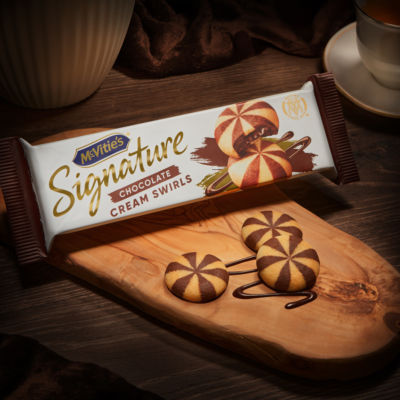 McVitie's chocolate cream swirls biscuits 142g, imported from the UK