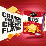 Jacob's Bites Red Leicester crackers 125g, imported from the UK