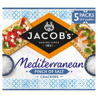 ASDA Jacobs Mediterranean Pinch of Salt Crackers 190g- Buy online at McGrocer