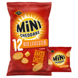 Jacobs Mini Cheddars Red Leicester Savoury Biscuits 12x23g, imported from the UK