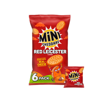 ASDA Jacob's Red Leicester Flavour Cheese Snack Biscuits Multipack 6x23g- Buy online at McGrocer