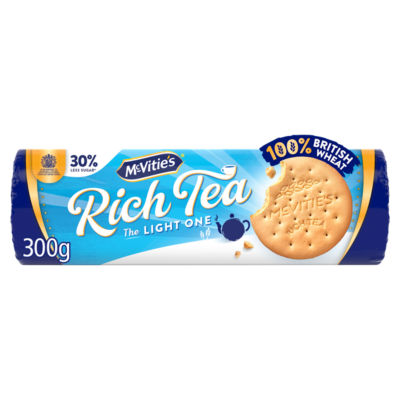 McVitie's Rich Tea The Light One biscuits 300g, imported from the UK