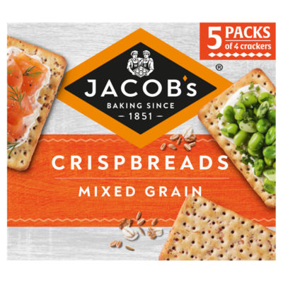 ASDA Jacob's Crispbreads Mixed Grain Crackers 5 x 30g, 190g- Buy online at McGrocer