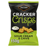 ASDA Jacob's Cracker Crisps Sour Cream & Chive Crisp Snack Biscuits 150g- Buy online at McGrocer