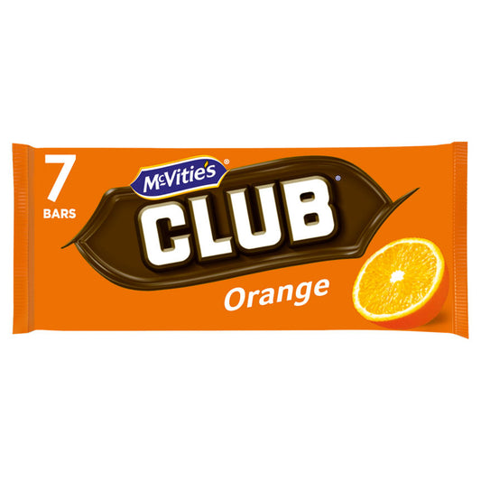 McVitie's Club Orange Chocolate Biscuit Bars Multipack 7x23g GOODS ASDA   