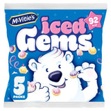 ASDA McVitie's Iced Gems Biscuits Raspberry Blackcurrant Lemon 5 x 23g- Buy online at McGrocer