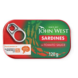 John West sardines in tomato sauce 120g, UK version