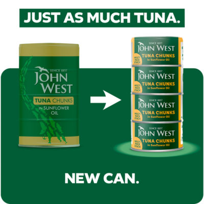 John West Tuna Chunks in Sunflower Oil multipack 4x125g, UK version