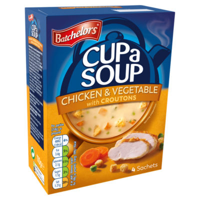 Batchelors instant soup chicken and vegetable with croutons 110g - British product