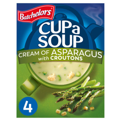 Batchelors cream of asparagus instant soup 4 sachets 117g - British product