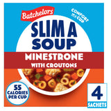 ASDA Batchelors Slim a Soup Minestrone with Croutons Instant Soup 4 Sachets 61g- Buy online at McGrocer