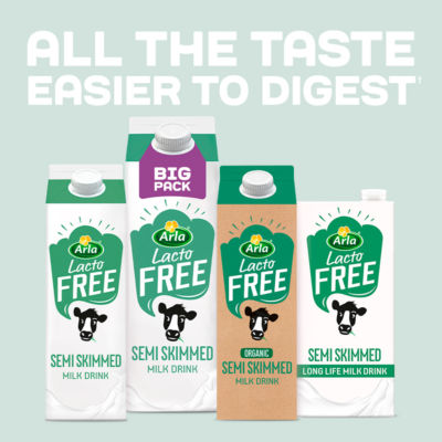 Arla LactoFree semi skimmed milk 1 Litre - British product