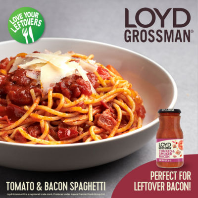 Loyd Grossman tomato & smoked bacon pasta sauce 350g, UK version