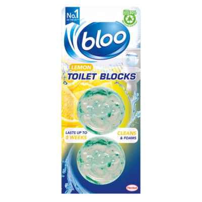 Bloo lemon in-cistern blocks 38g - British product