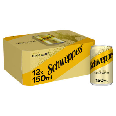 ASDA Schweppes Indian Tonic Water 12 x 150ml Cans- Buy online at McGrocer