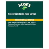 Rose's lime cordial 1L, imported from the UK