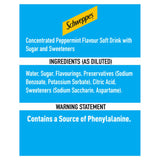 Schweppes peppermint flavour cordial 1L (British brand)
