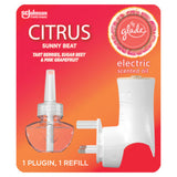ASDA Glade Citrus Sunny Beat Electrical Plug In Air Freshener Starter Kit (Holder & 1 Refill) 20ml- Buy online at McGrocer