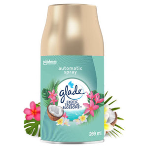 น้ำยาเติมปรับอากาศแบบสเปรย์อัตโนมัติ Glade กลิ่น Tropical Blossoms ขนาด 269 มล.