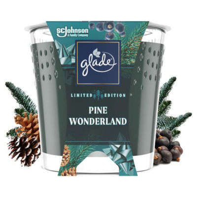 Glade scented candle Pine Wonderland 129g, imported from the UK