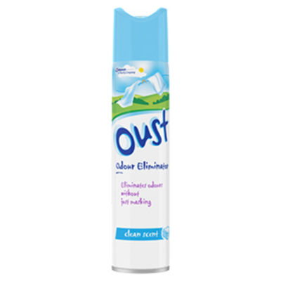 Oust odour eliminator air freshener clean scent 300ml, imported from the UK