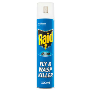 Raid Rapid Action Wasp, Mosquito & Fly Killer Aerosol Spray 300ml