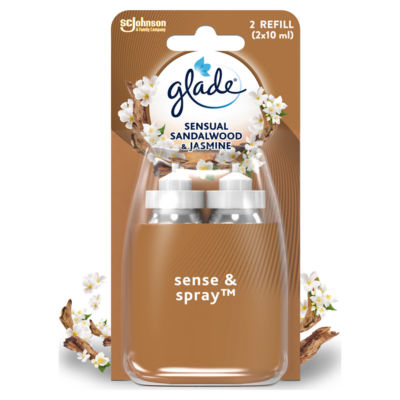 ASDA Glade Sense & Spray Air Freshener Sandalwood & Jasmine Refill 2x18ml- Buy online at McGrocer