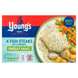 Plato preparado Young's de 4 filetes de pescado con perejil cremoso, 560 g