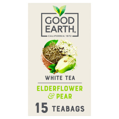 Good Earth elderflower and pear tea bags 18g, UK version