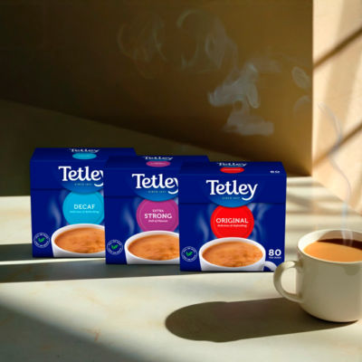 Tetley decaffeinated black tea bags 500g (British brand)