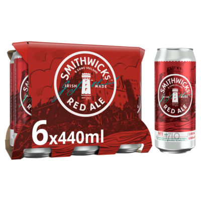 Smithwick's Red Ale 6 pack of 440ml cans UK version