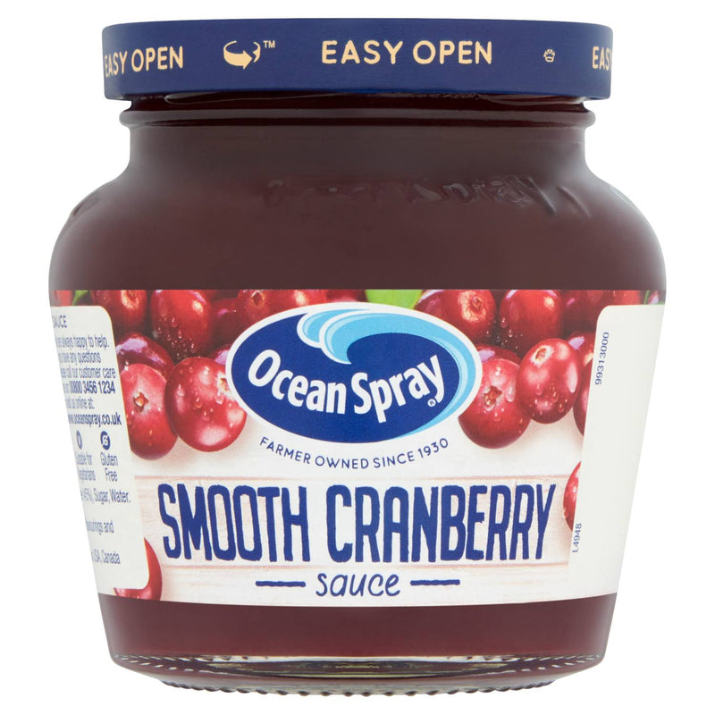 Ocean Spray smooth cranberry sauce 250g - British product