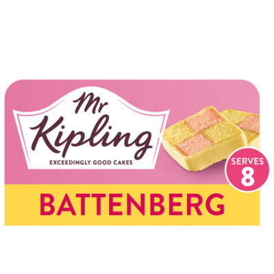 Mr Kipling Battenberg Cake 230g, imported from the UK