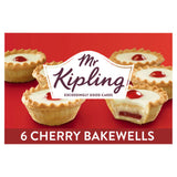 Mr Kipling cherry Bakewell tarts with plum and raspberry jam, pack of 6, imported from the UK